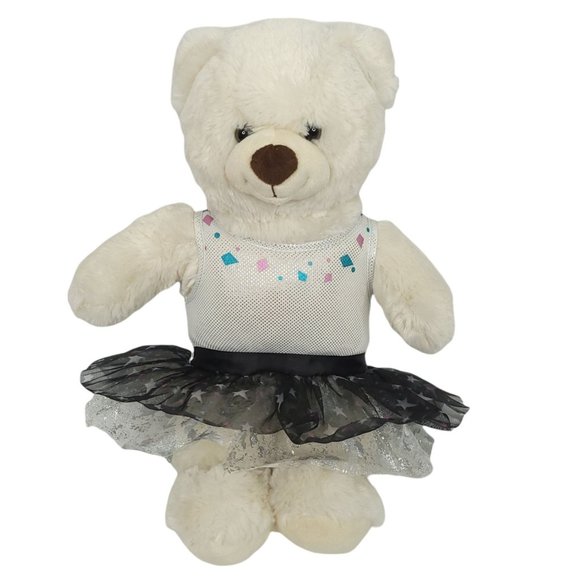 Build A Bear Workshop Teddy Plush Ballerina Tutu Stuffed Animal Toy White BAB - Picture 1 of 9